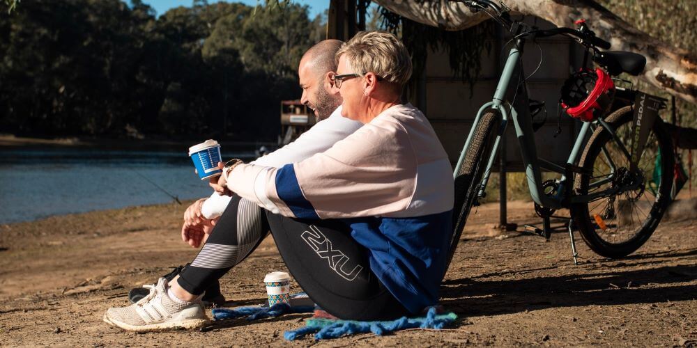 Coffee by river